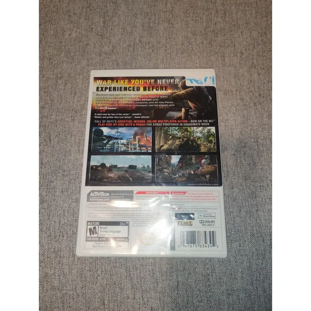 Call of Duty: World at War - Nintendo Wii CIB